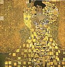 Gustav Klimt Canvas Paintings - Portrait of Adele Bloch (gold foil)